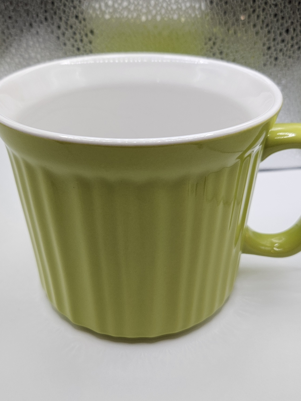 Corningware Lime Green Ribbed 20 Oz Soup Ceramic Mug